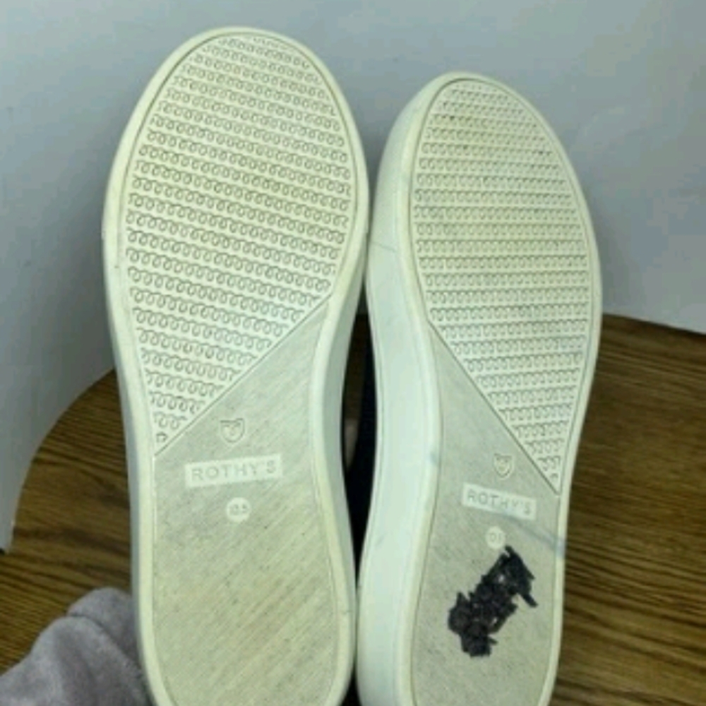 Rothy’s The Chelsea Ankle High Sneakers Slip On Shoes Black Women’s Size 10.5 - Picture 11 of 11